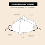 Pure Mulberry Silk Face Mask Features with Nose Wire by SilkSleek
