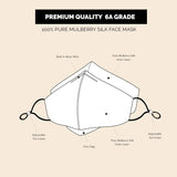 Pure Mulberry Silk Face Mask Features with Nose Wire by SilkSleek
