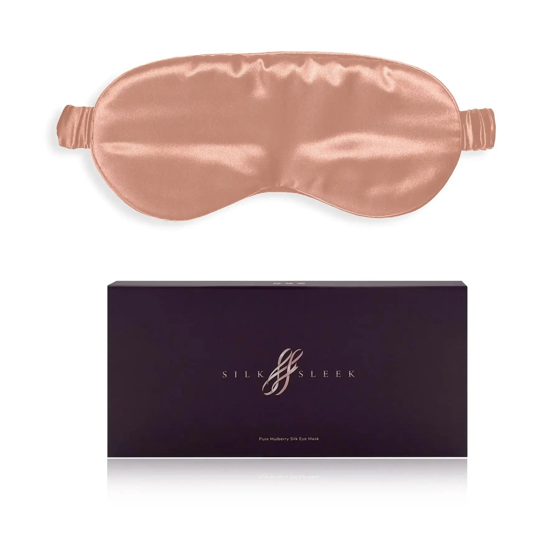 Rose Gold Silk Eye Mask - 22 Momme Pure Mulberry Silk Sleep Mask UK
