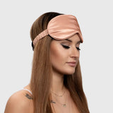 Rose Gold Silk Eye Mask - 22 Momme Pure Mulberry Silk Sleep Mask UK
