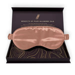 Rose Gold Silk Eye Mask - 22 Momme Pure Mulberry Silk Sleep Mask UK