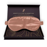 Rose Gold Silk Eye Mask - 22 Momme Pure Mulberry Silk Sleep Mask UK