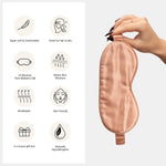 Rose Gold Silk Eye Mask - 22 Momme Pure Mulberry Silk Sleep Mask UK