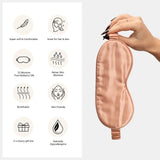 Rose Gold Silk Eye Mask - 22 Momme Pure Mulberry Silk Sleep Mask UK