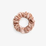 Rose Gold Silk Scrunchie Large - Pure Mulberry Silk Hair Tie UK