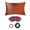 Tartan Red Silk Gift Set - 22 Momme Mulberry Silk Pillowcase Eye Mask Scrunchies UK