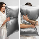 Silver Silk Pillowcase - 22 Momme Pure Mulberry Silk Pillowcase UK
