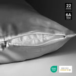 Silver Silk Pillowcase - 22 Momme Pure Mulberry Silk Pillowcase UK