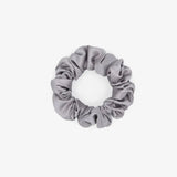 Silver Silk Scrunchie Large - Pure Mulberry Silk Hair Tie UK
