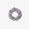 Silver Silk Scrunchie Large - Pure Mulberry Silk Hair Tie UK