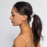 Silver Silk Scrunchie - Midi - SilkSleek