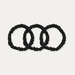 Skinny Silk Scrunchie Set - Black - SilkSleek