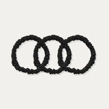 Skinny Silk Scrunchie Set - Black - SilkSleek