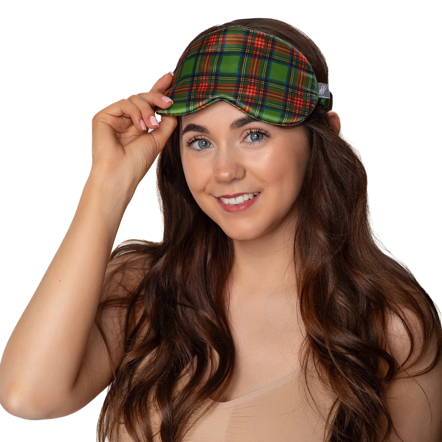 SilkSleek Tartan Silk Eye Mask and Gift Set Packaging