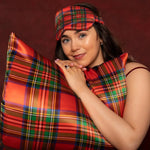 Tartan Red Silk Pillowcase - 22 Momme Pure Mulberry Silk Pillowcase UK