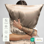 Taupe Silk Pillowcase - 22 Momme Pure Mulberry Silk Pillowcase UK