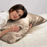 Taupe Silk Pillowcase - 22 Momme Pure Mulberry Silk Pillowcase UK