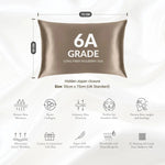 Taupe Silk Pillowcase - 22 Momme Pure Mulberry Silk Pillowcase UK