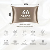 Taupe Silk Pillowcase - 22 Momme Pure Mulberry Silk Pillowcase UK