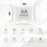White Silk Pillowcase - 22 Momme Pure Mulberry Silk Pillowcase UK