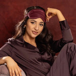 Burgundy Silk Eye Mask - 22 Momme Pure Mulberry Silk Sleep Mask UK