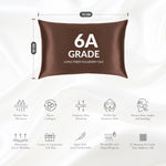 Chocolate Silk Pillowcase - 22 Momme Pure Mulberry Silk Pillowcase