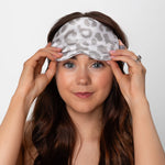 Leopard Print Silk Eye Mask - 22 Momme Pure Mulberry Silk Sleep Mask UK