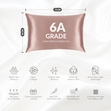 Pink Silk Pillowcase - 22 Momme Pure Mulberry Silk Pillowcase