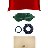 Signature Silk Gift Set - 22 Momme Mulberry Silk Pillowcase Eye Mask Scrunchies UK