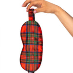 Tartan Red Silk Eye Mask - 22 Momme Pure Mulberry Silk Sleep Mask UK