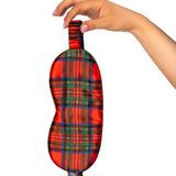 Tartan Red Silk Eye Mask - 22 Momme Pure Mulberry Silk Sleep Mask UK