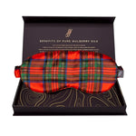 Tartan Red Silk Eye Mask - 22 Momme Pure Mulberry Silk Sleep Mask UK
