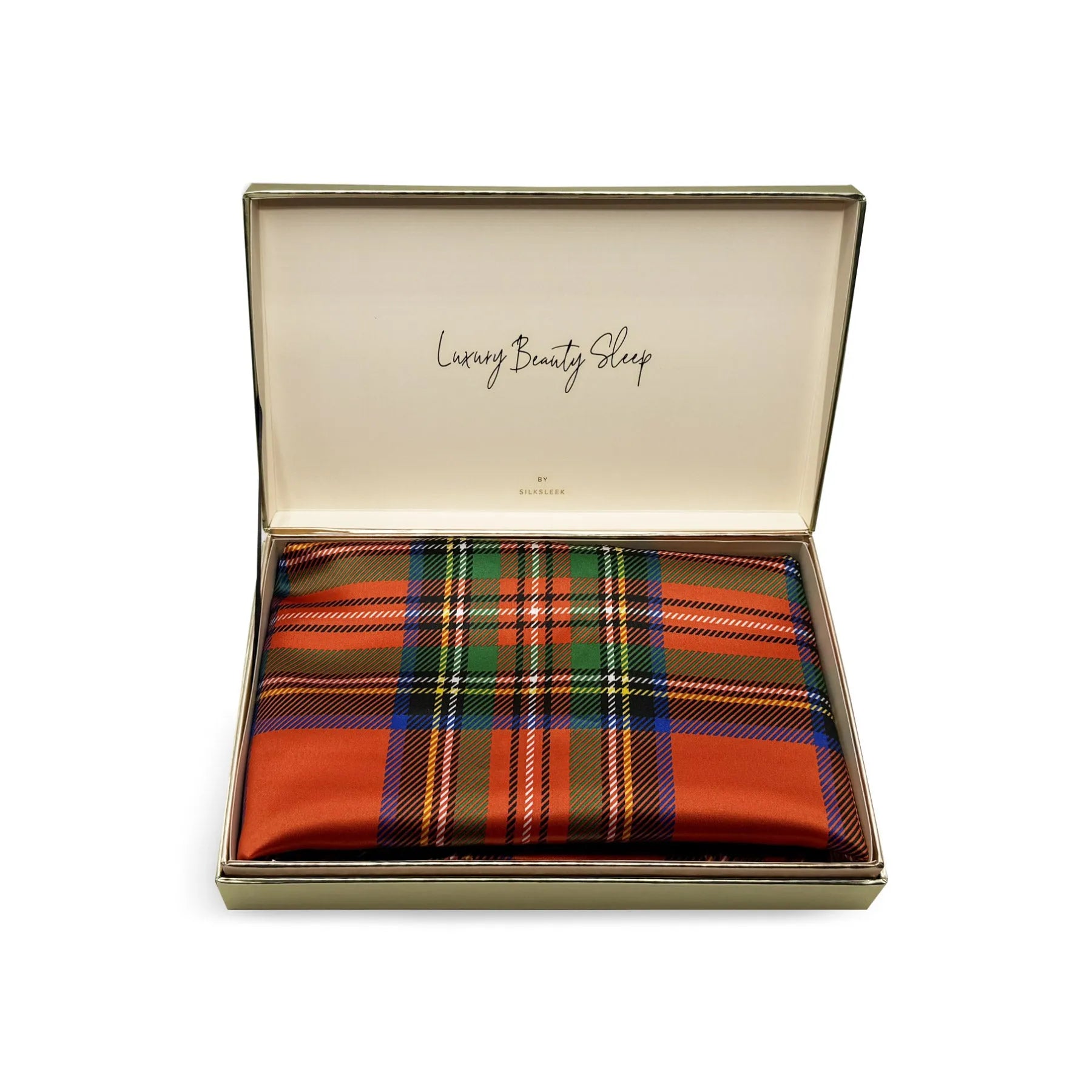Tartan Red Silk Pillowcase - 22 Momme Pure Mulberry Silk Pillowcase UK